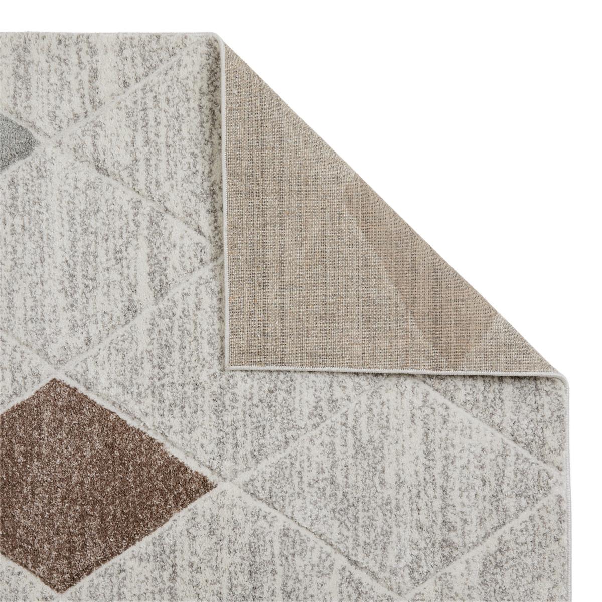 Gio 5X Geometric Diamond Carved Rug in Grey80x150cm – image 4