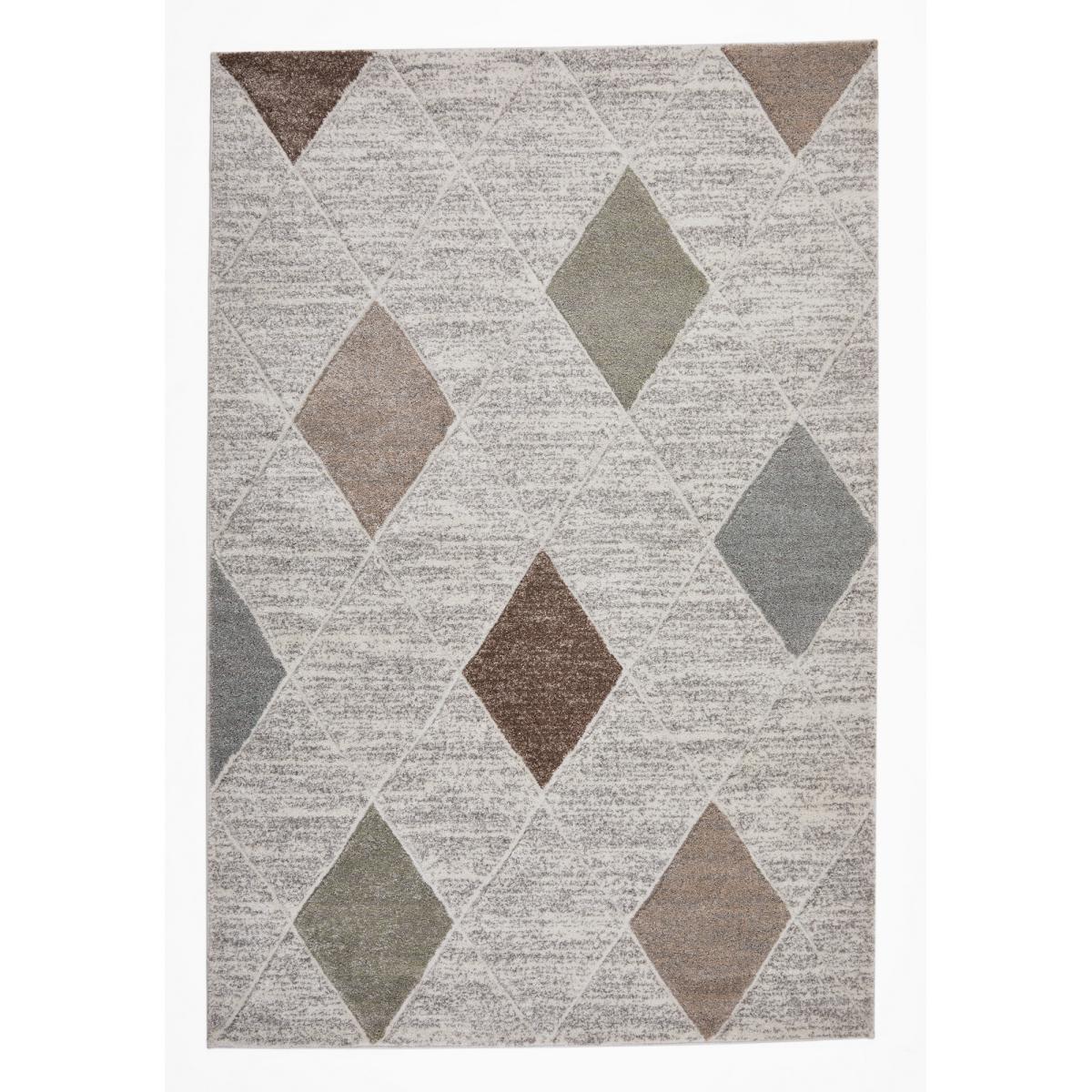 Gio 5X Geometric Diamond Carved Rug in Grey80x150cm – image 5