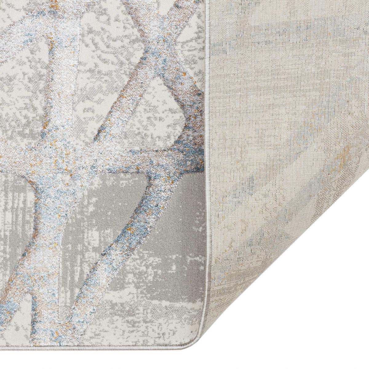 Dalia DAL08 Abstract Rugs in Ivory Silver – image 2