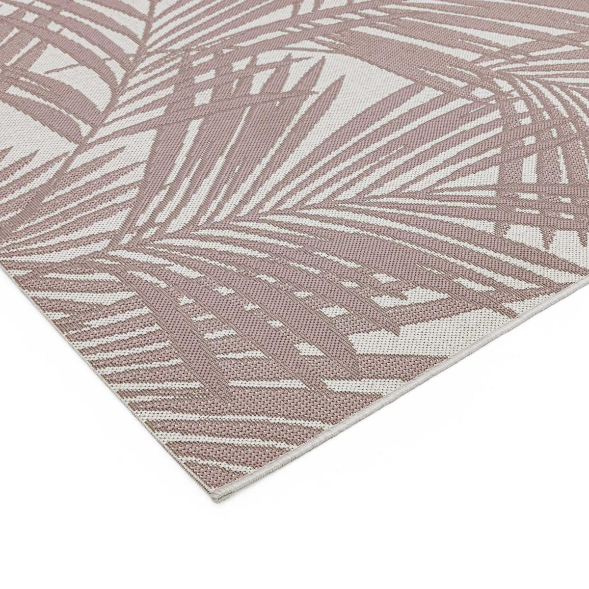 Patio Palm PAT21 Botanical Leaf Indoor Outdoor Rugs in Pink Beige&nbsp;160x230cm – image 2
