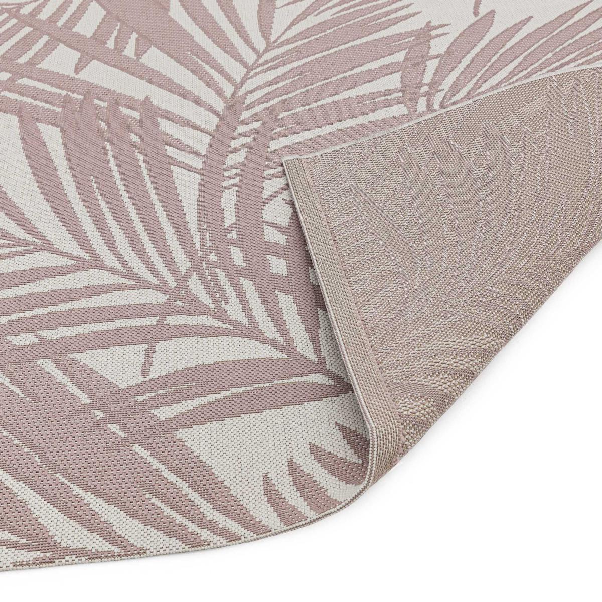 Patio Palm PAT21 Botanical Leaf Indoor Outdoor Rugs in Pink Beige&nbsp;160x230cm – image 3