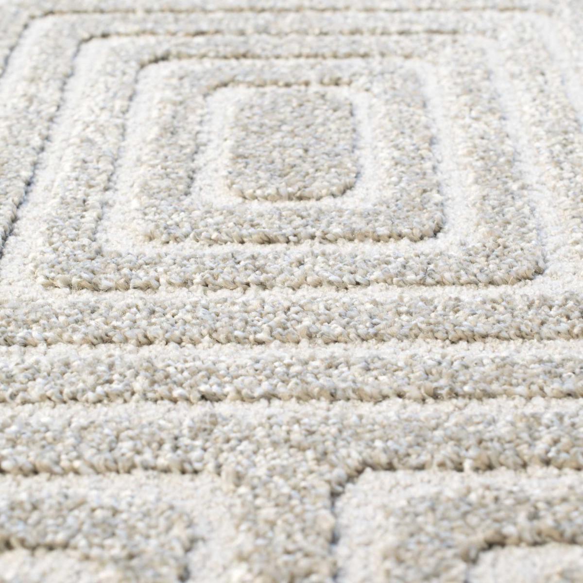 Geometric Modern Textured Rugs in 410009 7121 Taupe – image 2