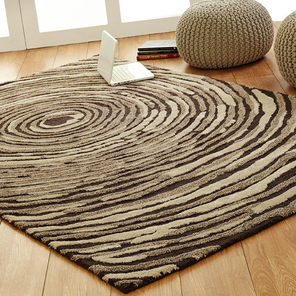 Unique Cyclone rugs in Brown Beige – image 1