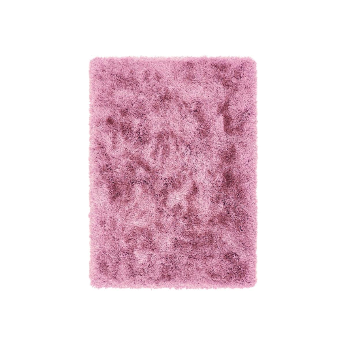 Extravagance Shaggy Modern Plain Rugs in Rose Pink 80x150cm