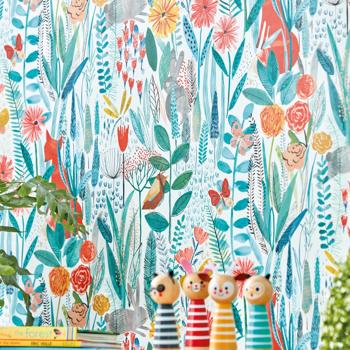 Hide and Seek Wallpaper 112633 by Harlequin in Poppy Marine Ochre Roll – image 2