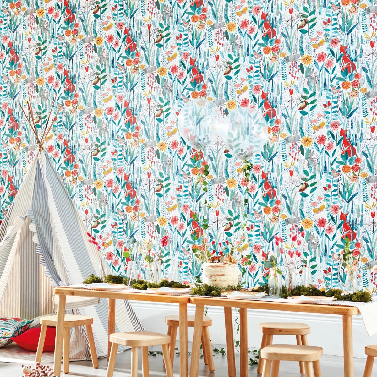 Hide and Seek Wallpaper 112633 by Harlequin in Poppy Marine Ochre Roll – image 5