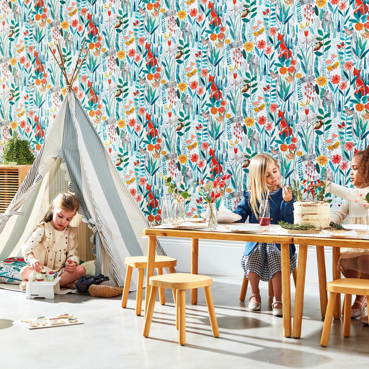Hide and Seek Wallpaper 112633 by Harlequin in Poppy Marine Ochre Roll – image 1