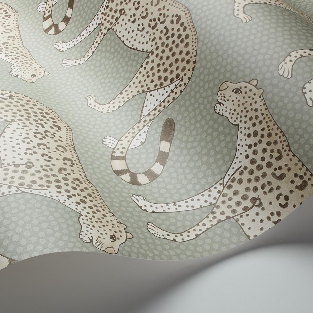 Leopard Walk Wallpaper 2009 by Cole & Son in Soft Olive GreenRoll