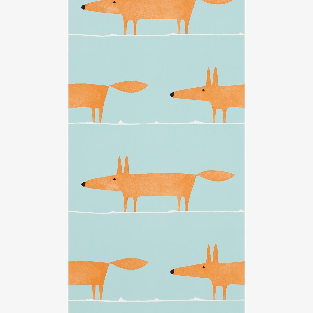 Mr Fox Wallpaper 110849 by Scion in Auburn Orange Roll