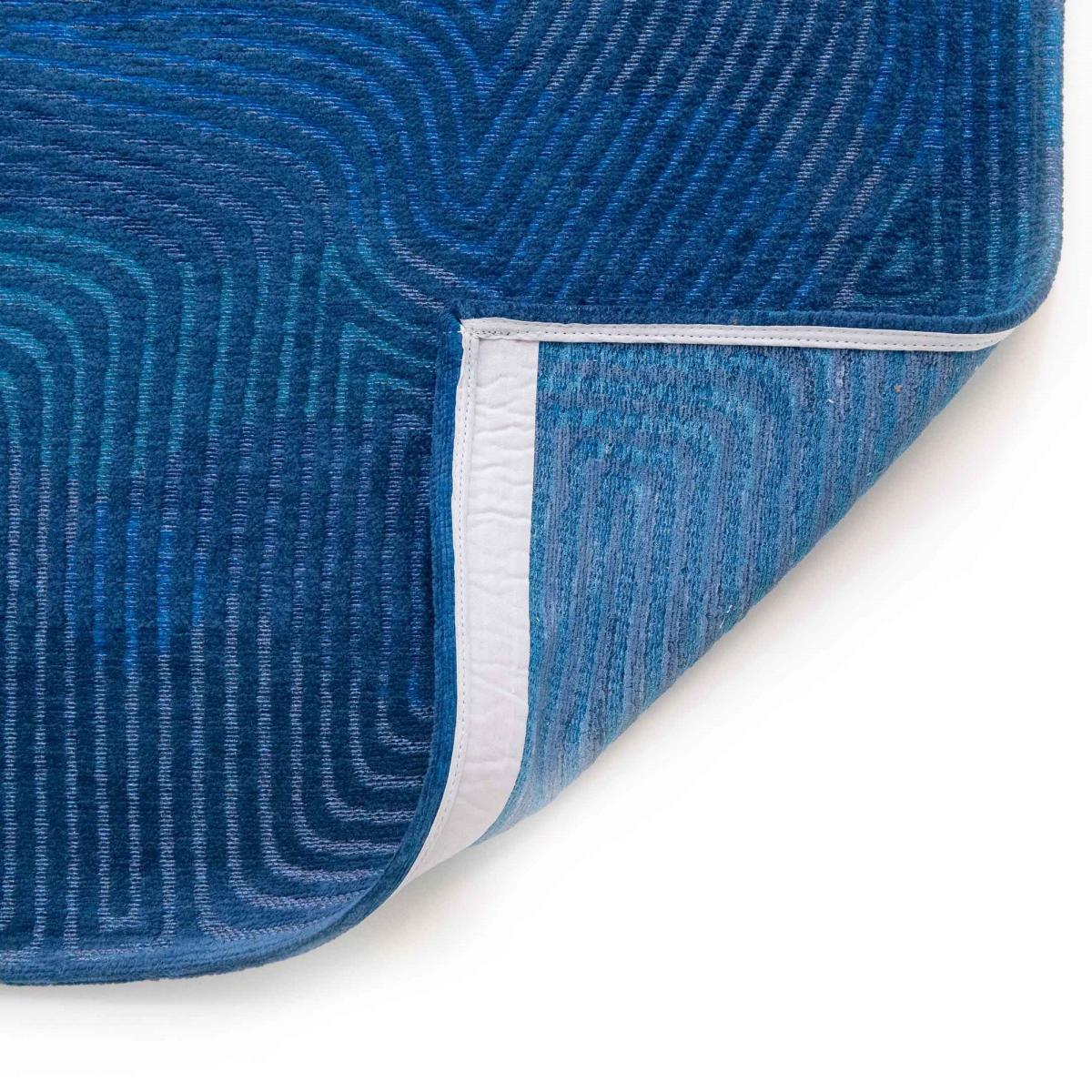 Louis De Poortere Meditation Coral Rug 9225 in Blue Lagoon 80x150cm – image 4