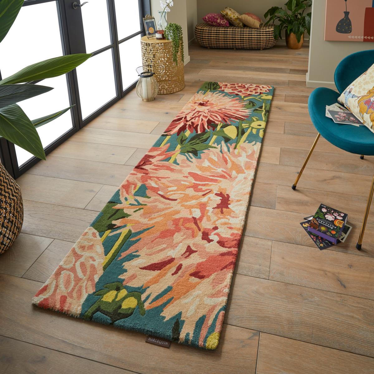 Dahlia 142408 Runner Rugs by Harlequin in Coral Wilderness67x230cm – image 2