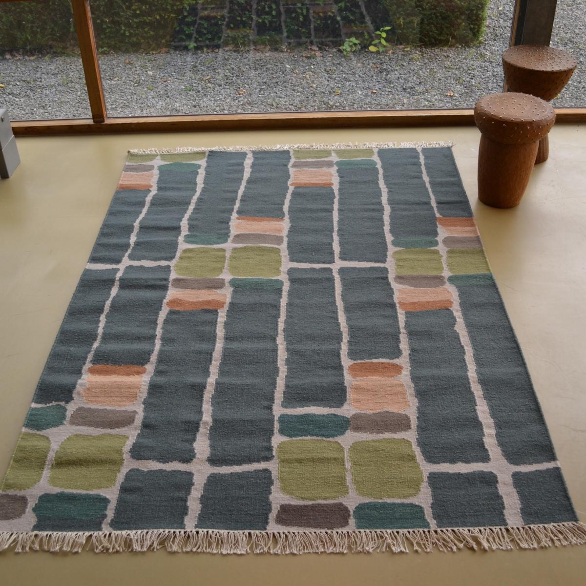 Stack Wool Rugs in Blue 48507 by Brink and Campman – image 2