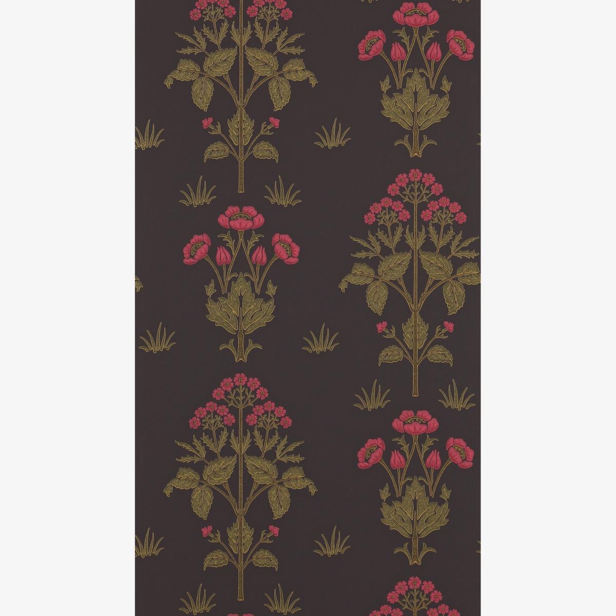 Meadow Sweet Wallpaper 210352 by Morris & Co in Charcoal Rose Roll