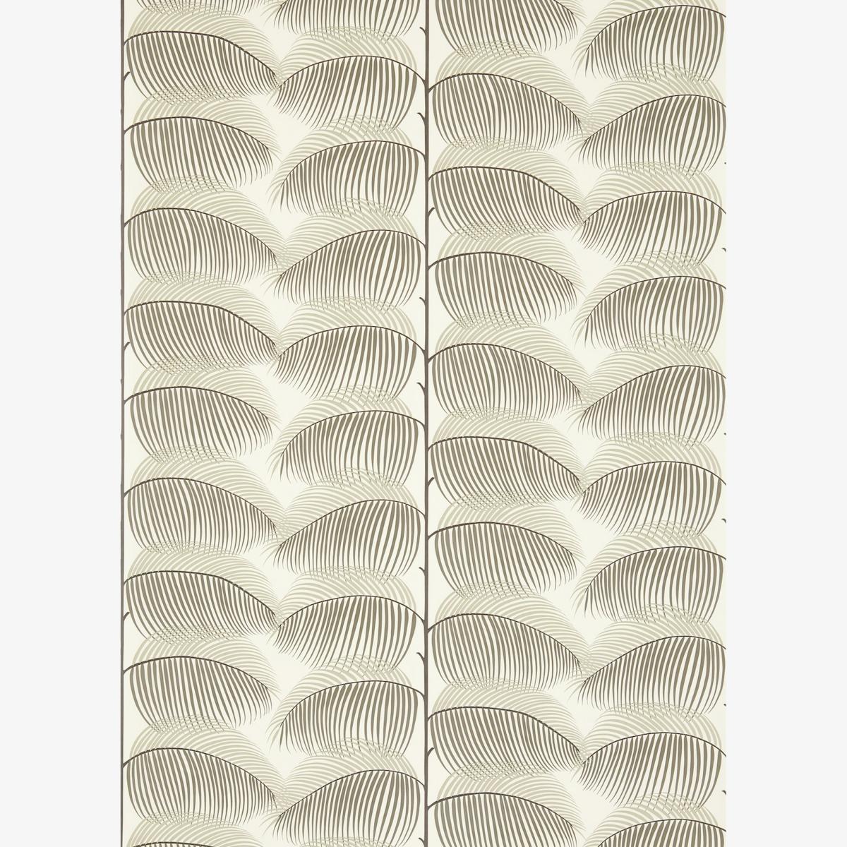 Manila Wallpaper 213368 by Sanderson in Charcoal Cream Roll