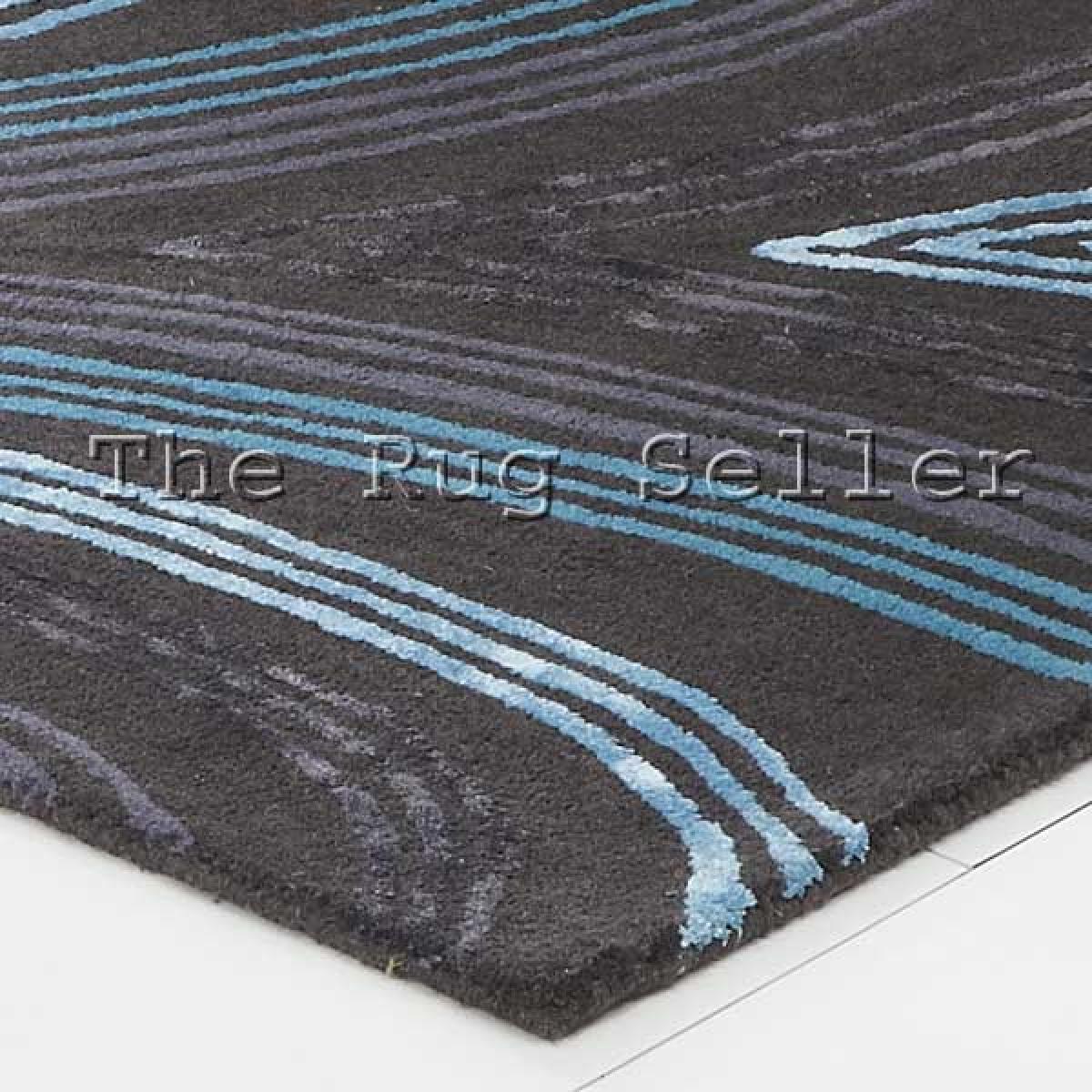 Unique Retro Wool Rugs in Grey Blue&nbsp;150x240cm – image 2