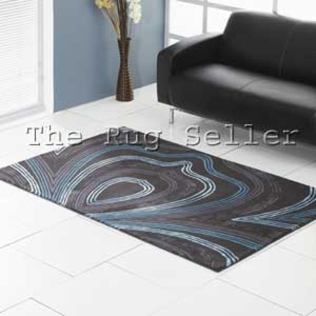 Unique Retro Wool Rugs in Grey Blue&nbsp;150x240cm – image 4