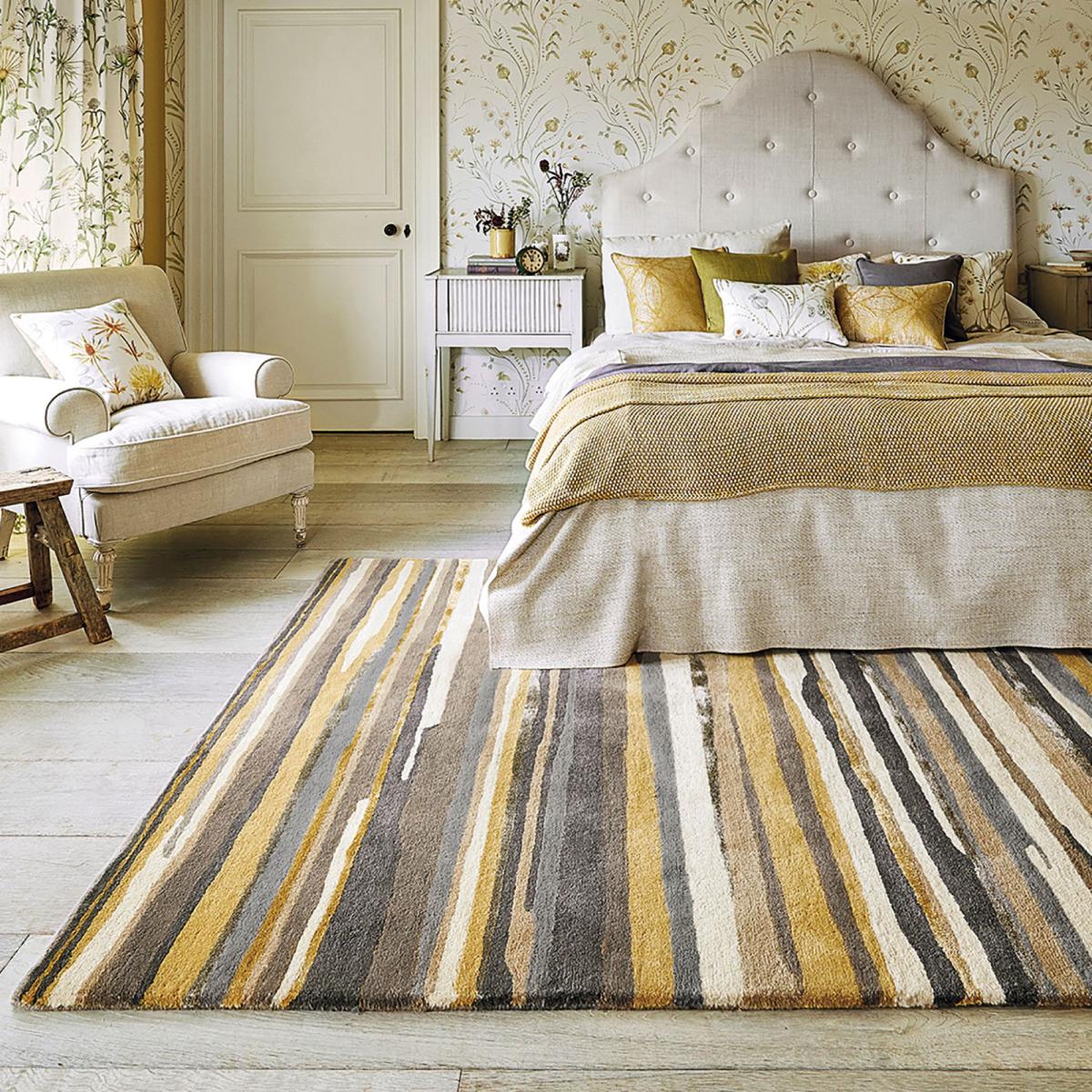 Elsdon Modern Rugs 44006 in Linden Mustard Yellow by Sanderson 170x240cm – image 1