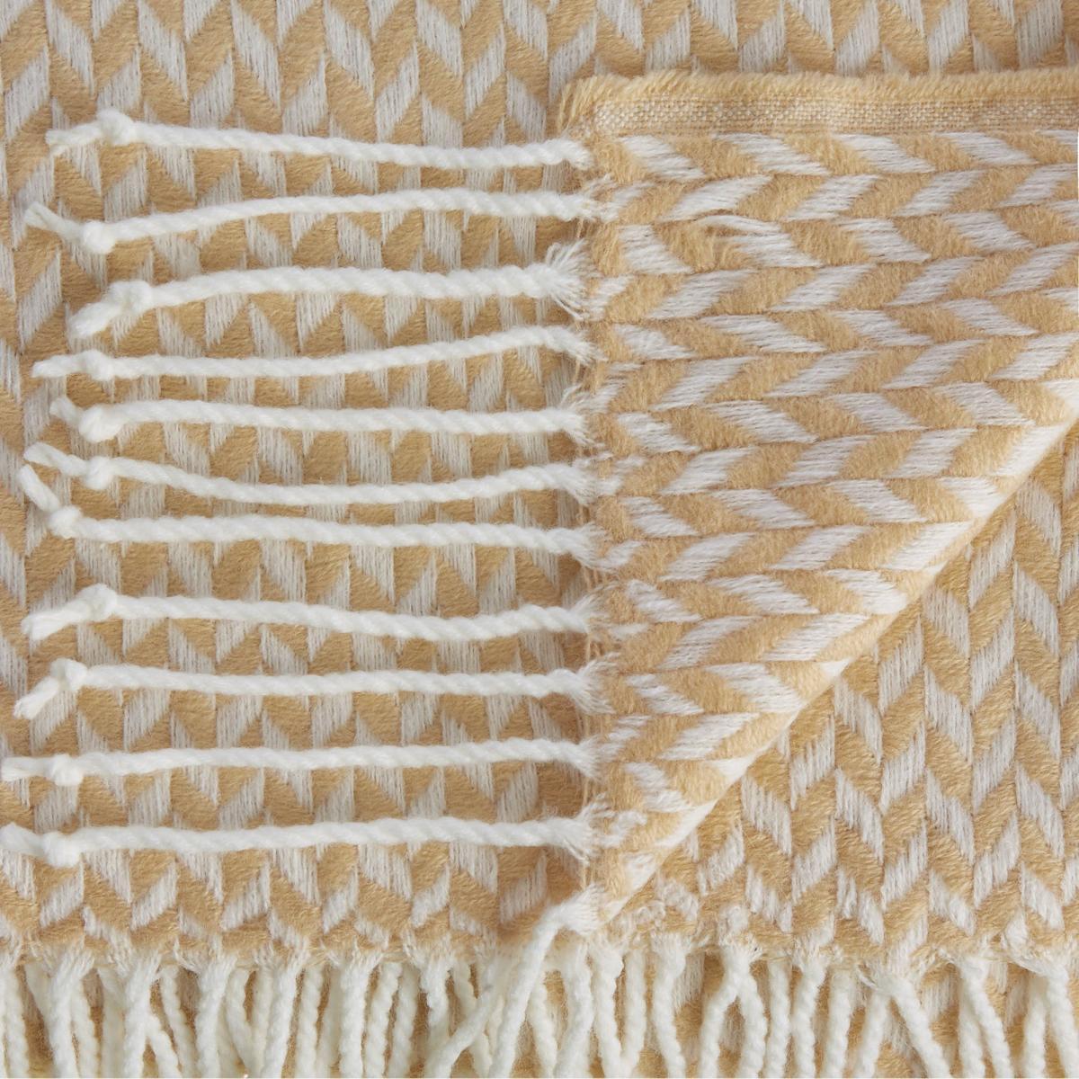 Arya Woven Throw by Laura Ashley in Beeswax140x180cm – image 2