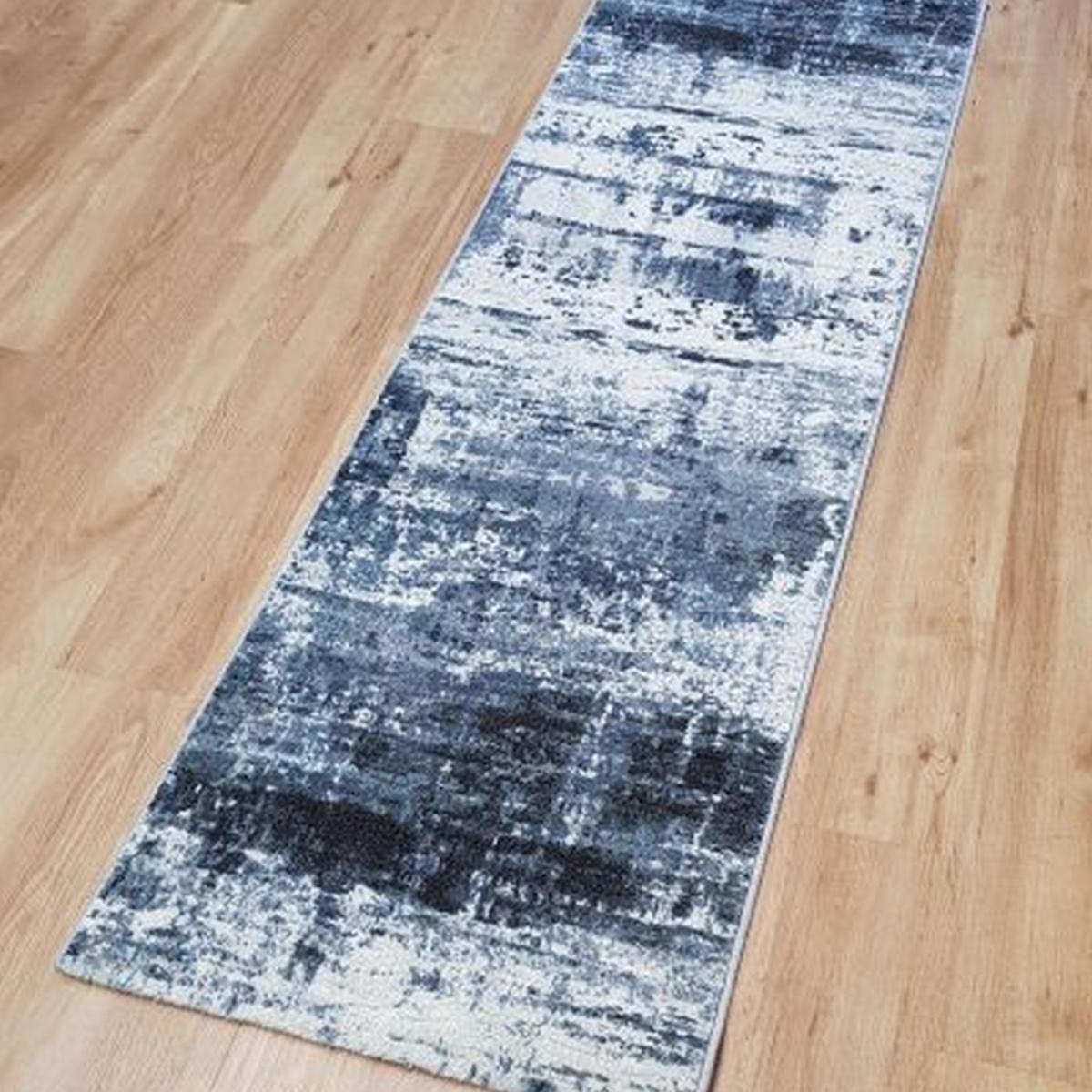 Galleria Abstract 63378 6656 Runner Rugs in Grey 67x330cm – image 1