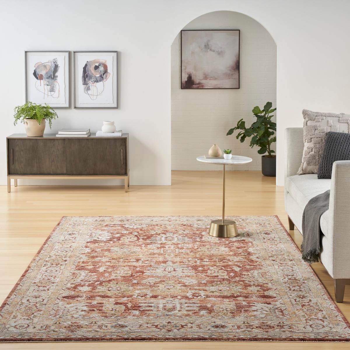 Sahar SHR02 Traditional Persian Rugs by Nourison in Rust Orange160x234cm – image 2
