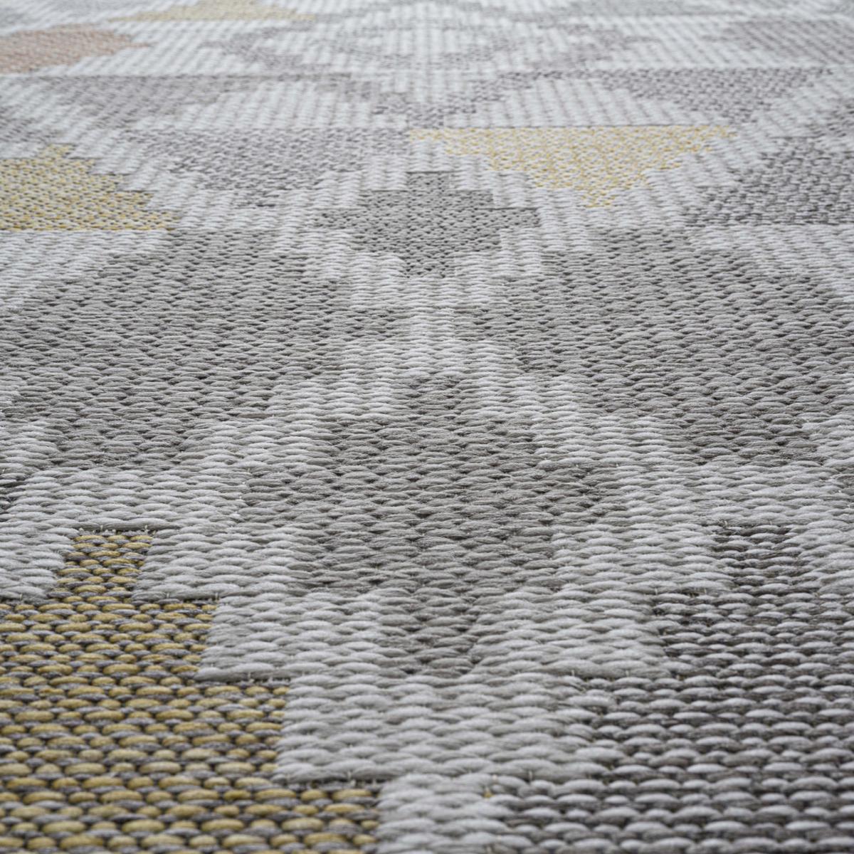 Brighton Flatweave Indoor Outdoor Rugs 98053 8027 in Grey Yellow160x230cm – image 4