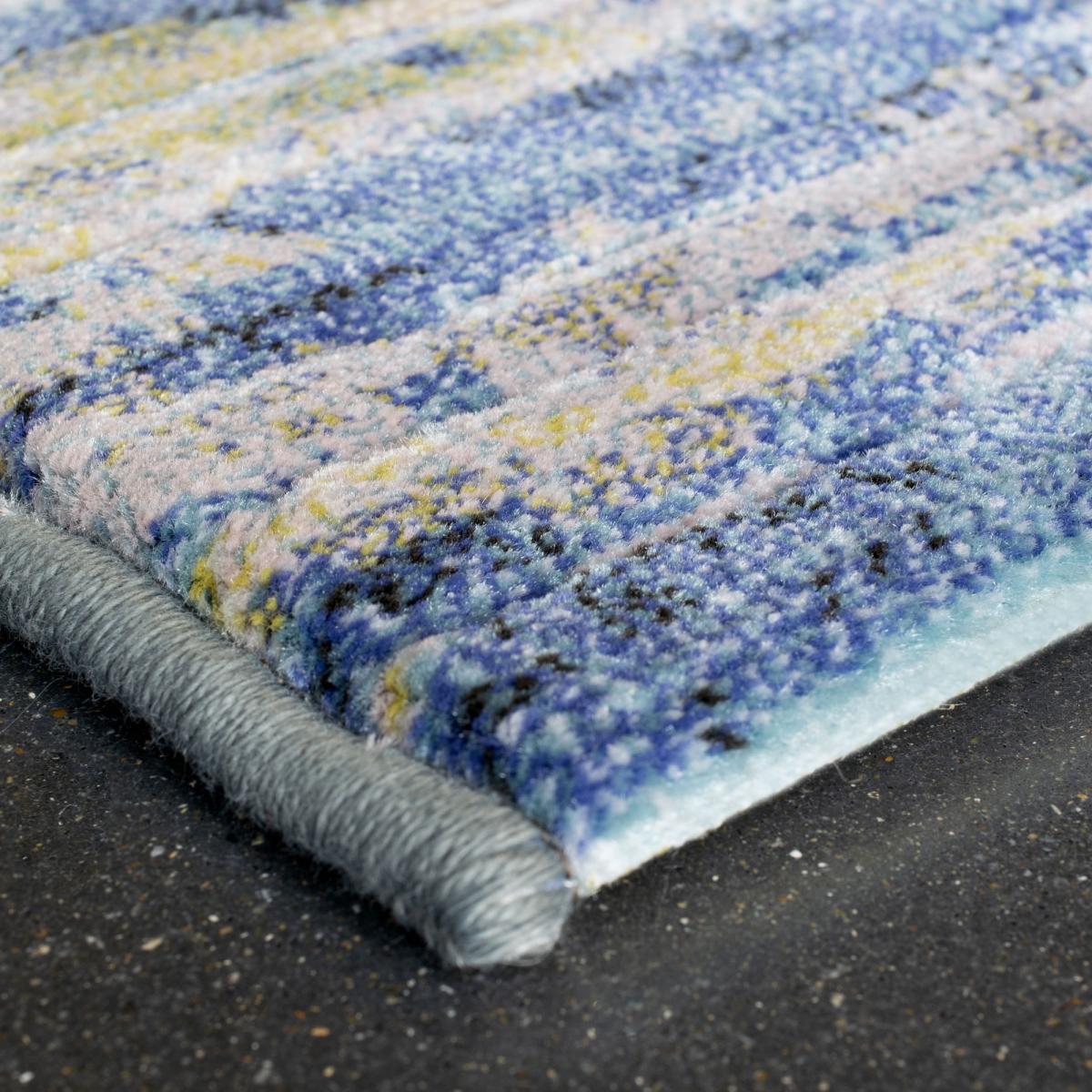 Galleria Abstract Bordered 63138 6191 Runner Rugs in Blue 67x330cm – image 4