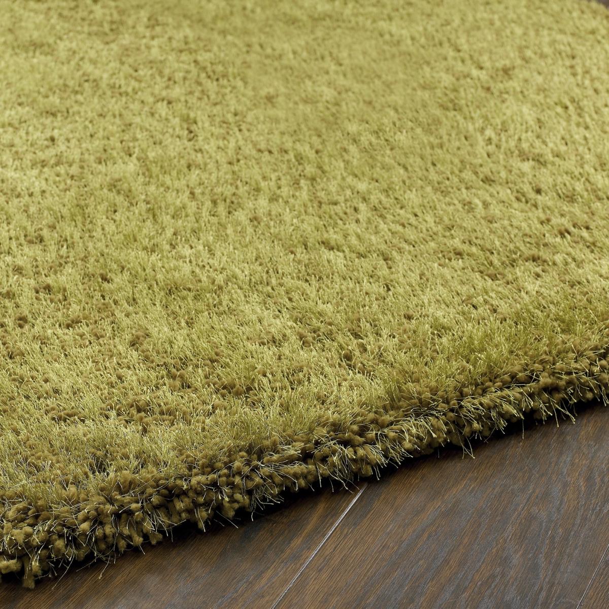 Chicago Shaggy Modern Plain Rugs in Olive 60x90cm – image 2