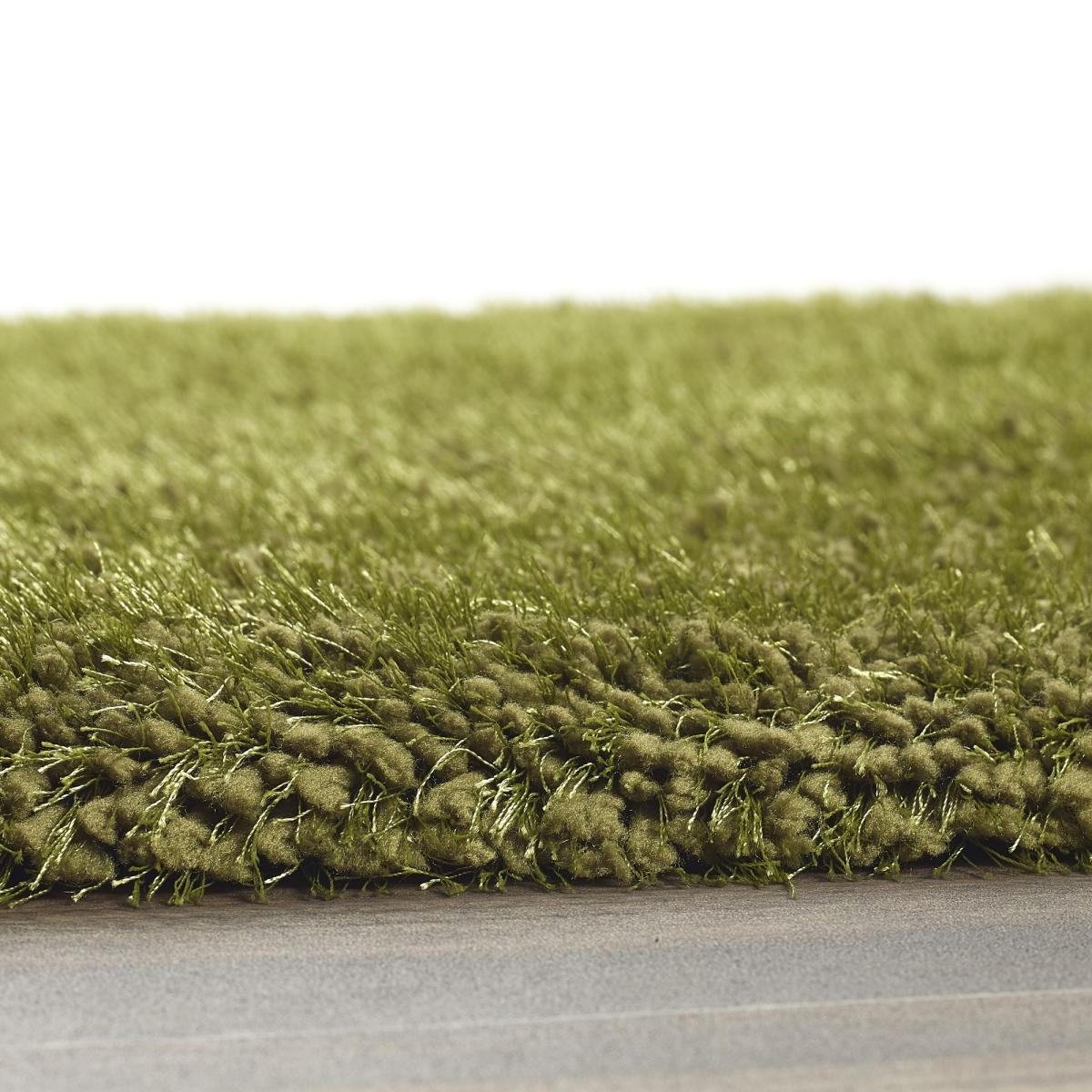 Chicago Shaggy Modern Plain Rugs in Olive 60x90cm – image 3