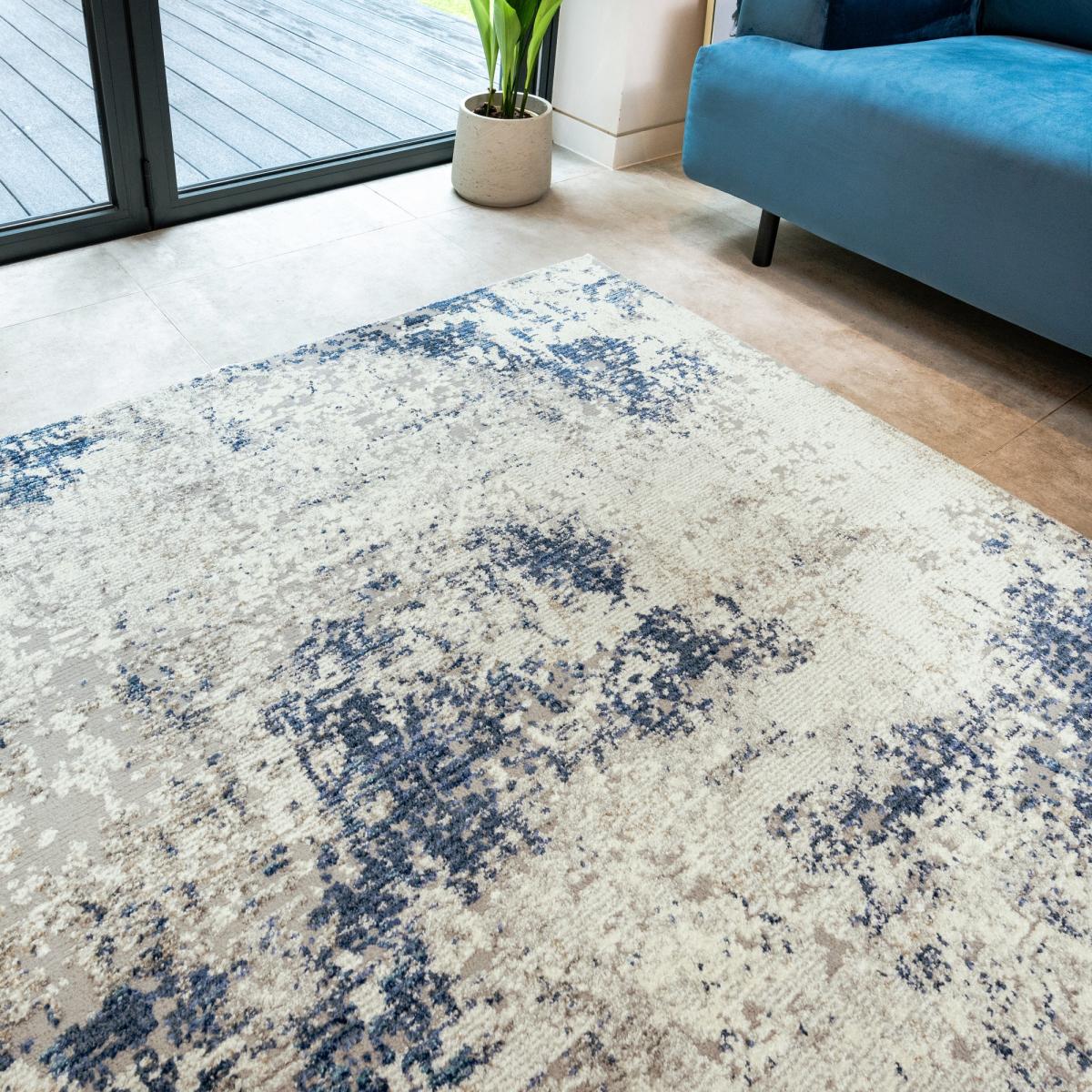 Rossa ROS03 Abstract Rug by Concept Loom in Blue – image 2