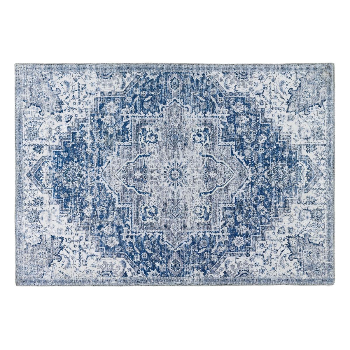 Origins Washable Garda Traditional Medallion Rug in Blue 80x150cm – image 5