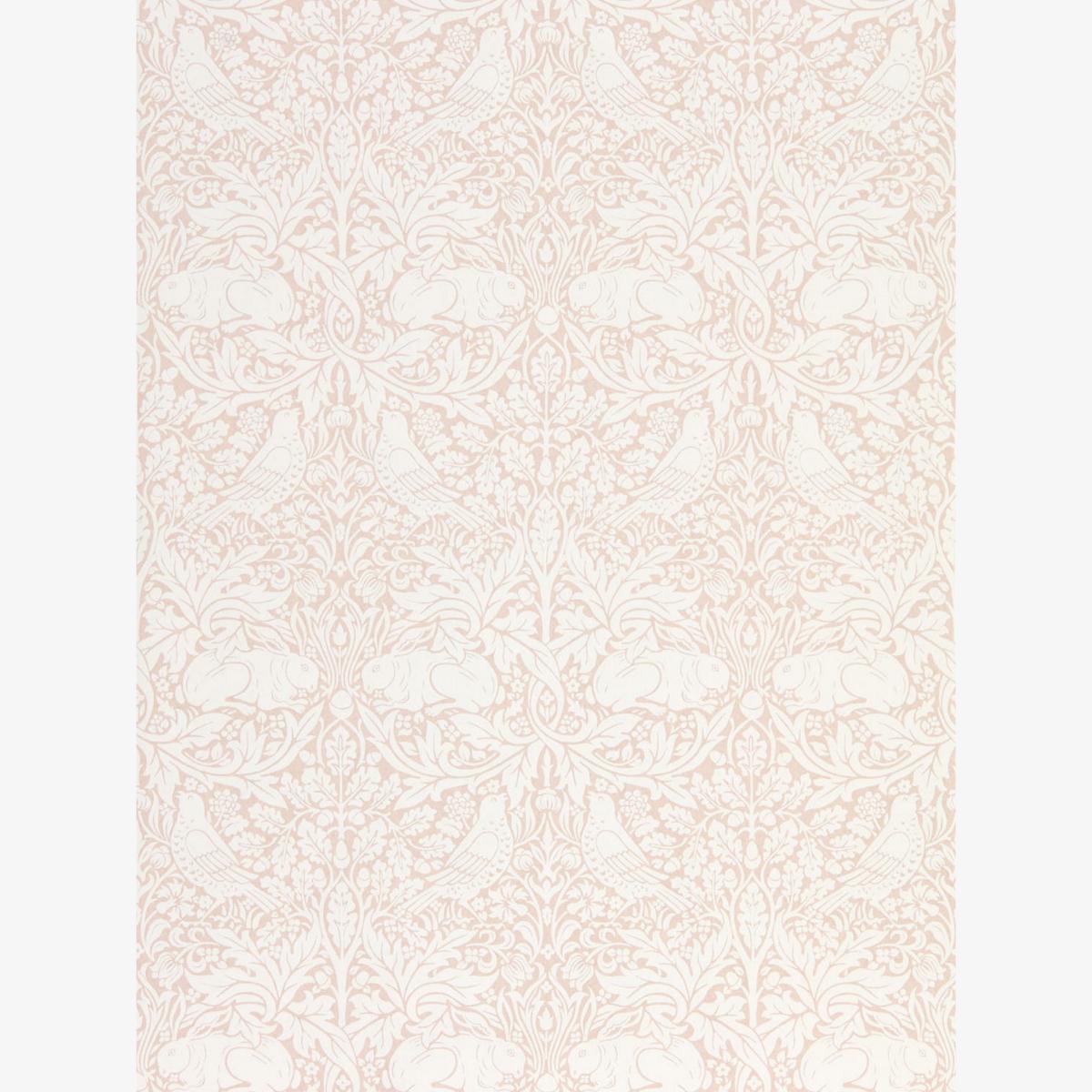 Pure Brer Rabbit Wallpaper 216533 by Morris & Co in Faded Sea Pink Roll