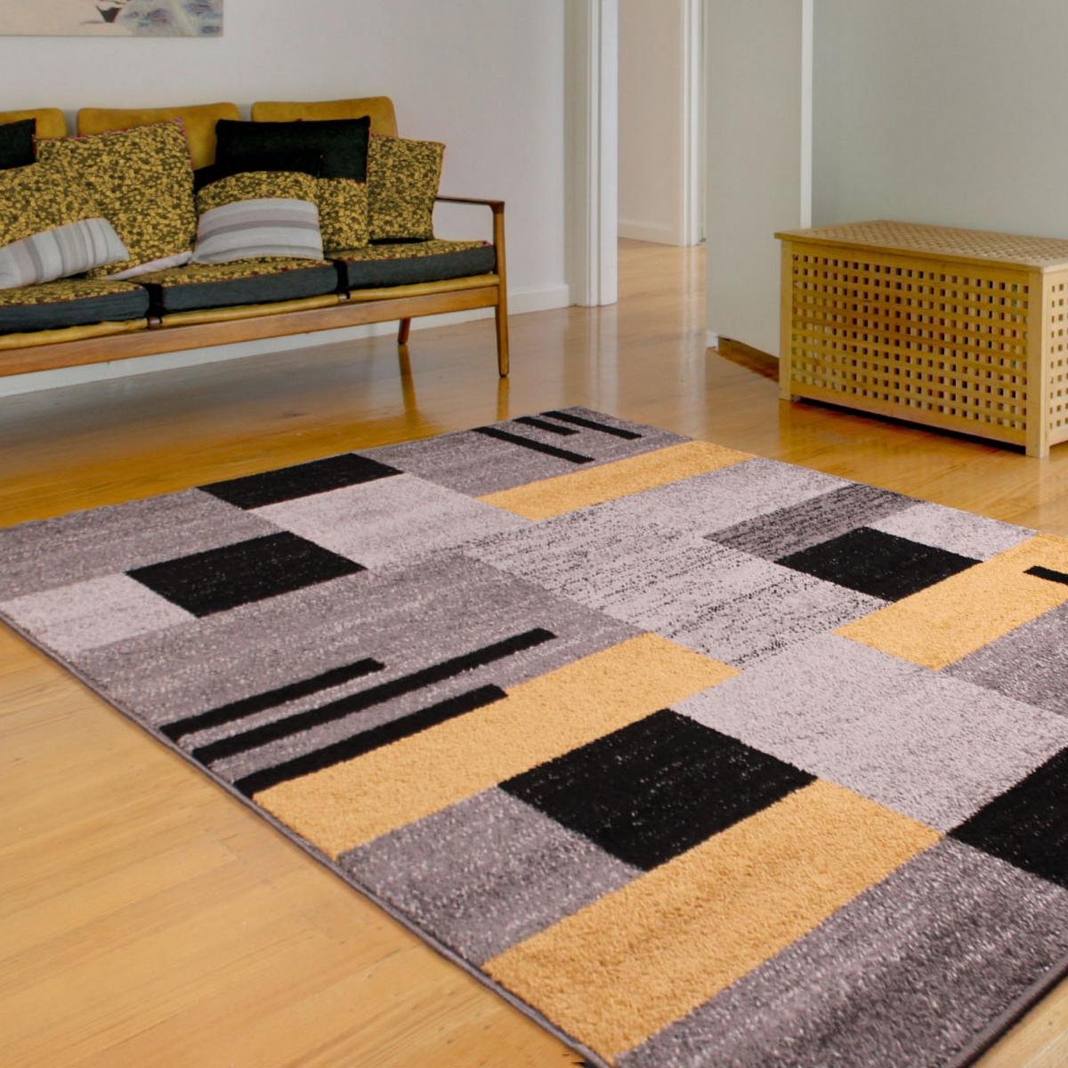 Spirit Blocks Geometric Rugs in Ochre 120x170cm – image 5