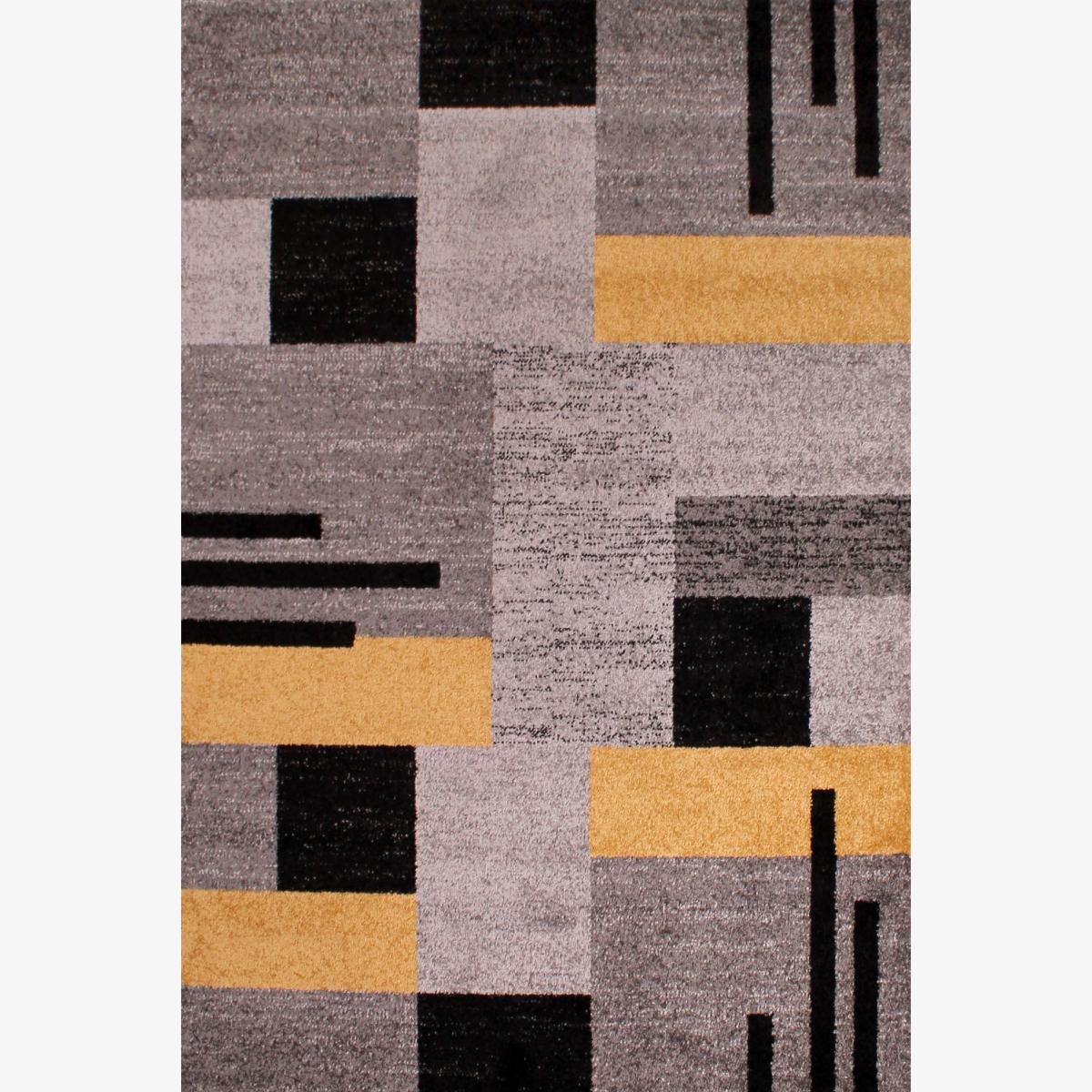 Spirit Blocks Geometric Rugs in Ochre 120x170cm – image 1