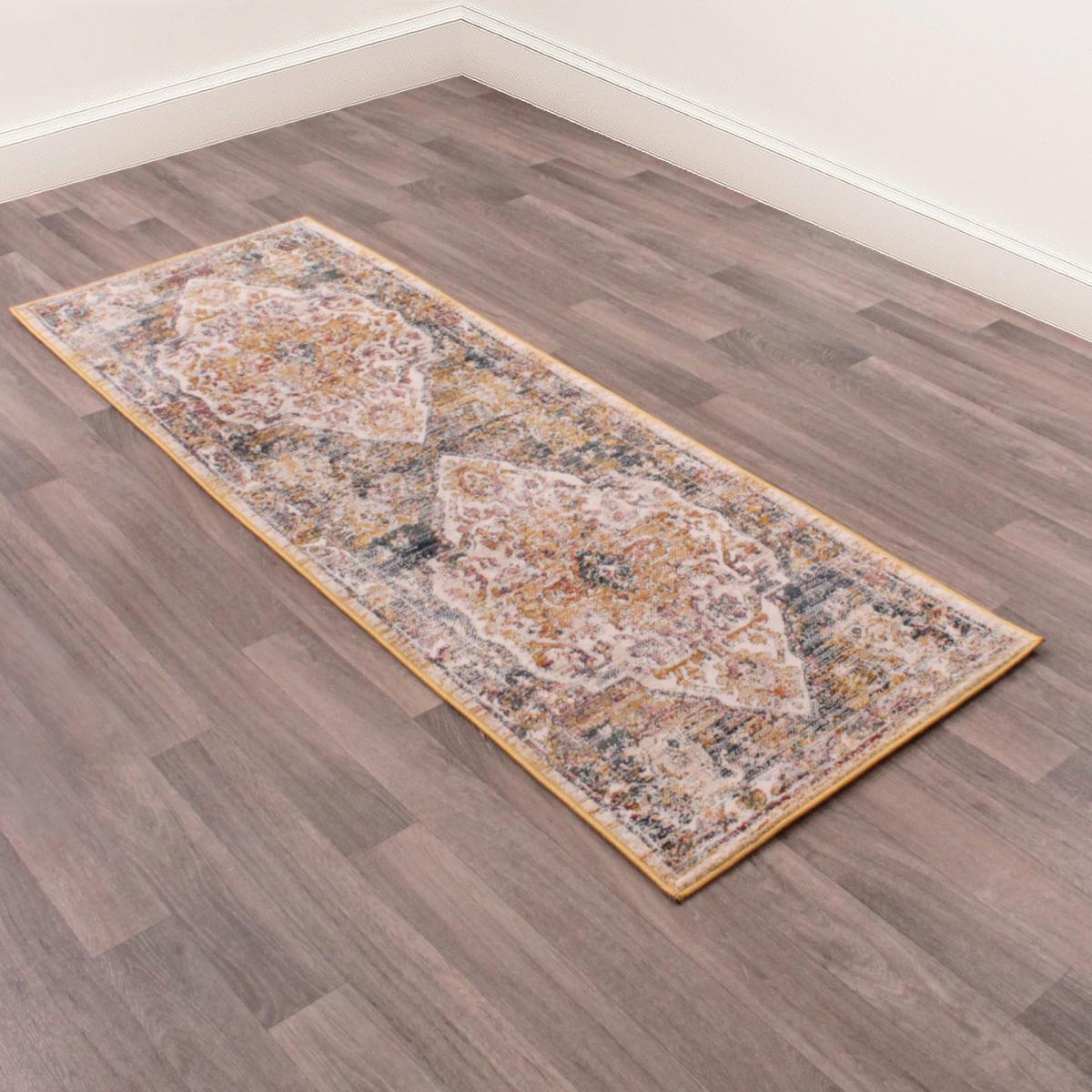 Nova 9048 Traditional Runner Rugs in Cream White 66x200cm – image 2