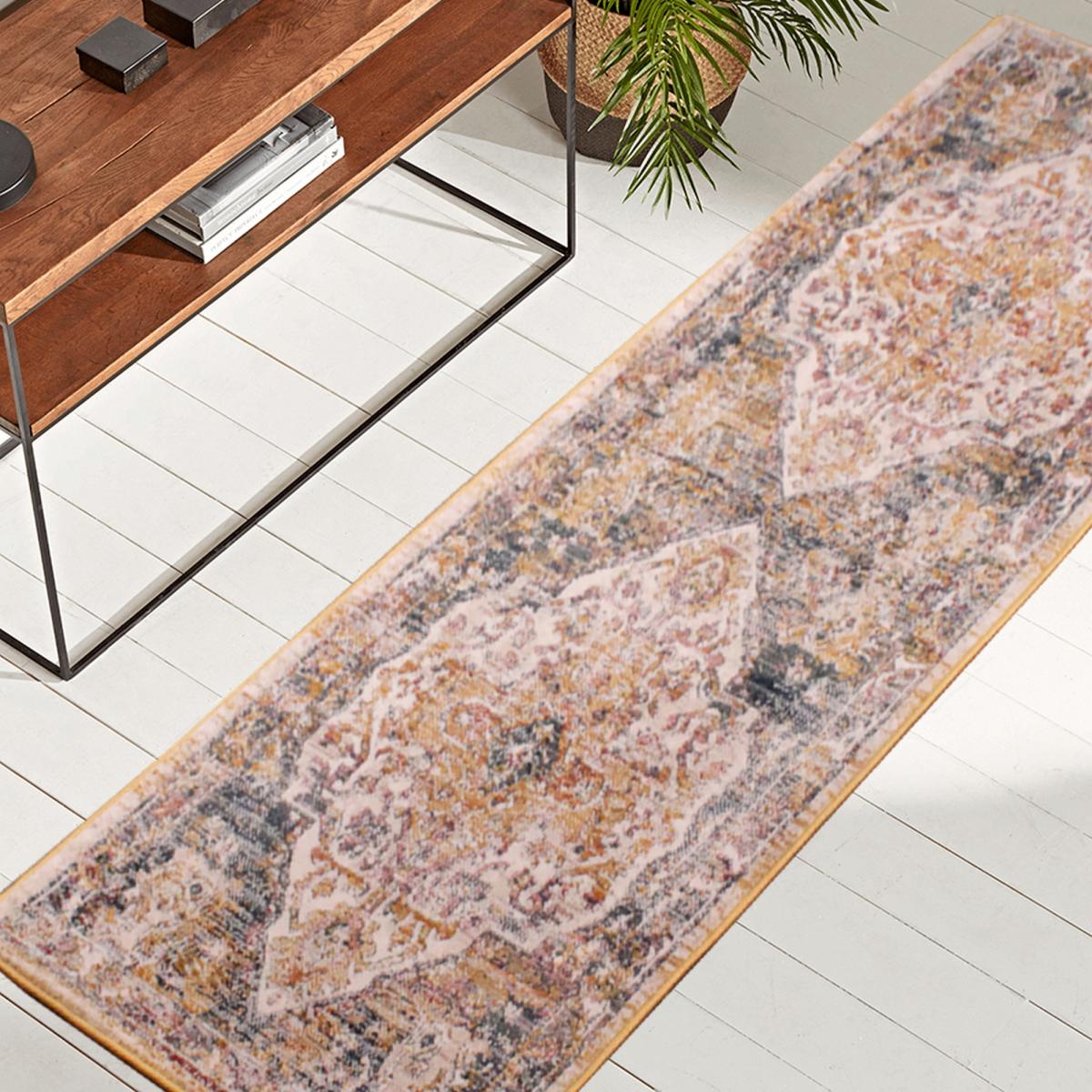 Nova 9048 Traditional Runner Rugs in Cream White 66x200cm – image 1