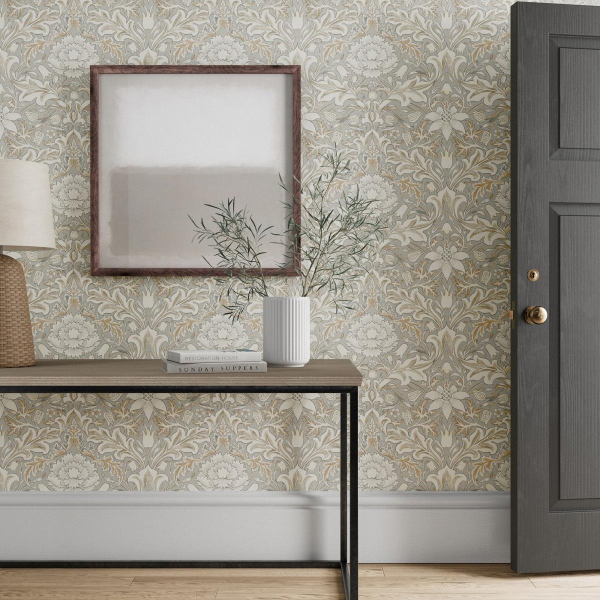 Severn Wallpaper 217076 by Morris & Co in Dove Grey&nbsp;Roll – image 2