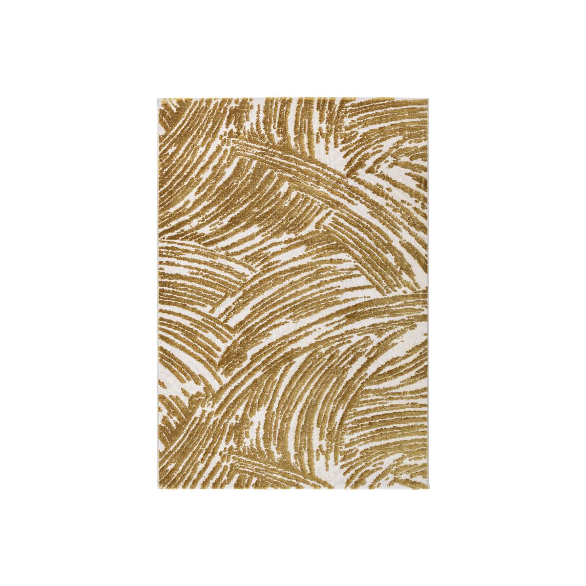 Moda Abstract Modern Rugs 47143 GC700 in Gold Yellow135x200cm – image 1