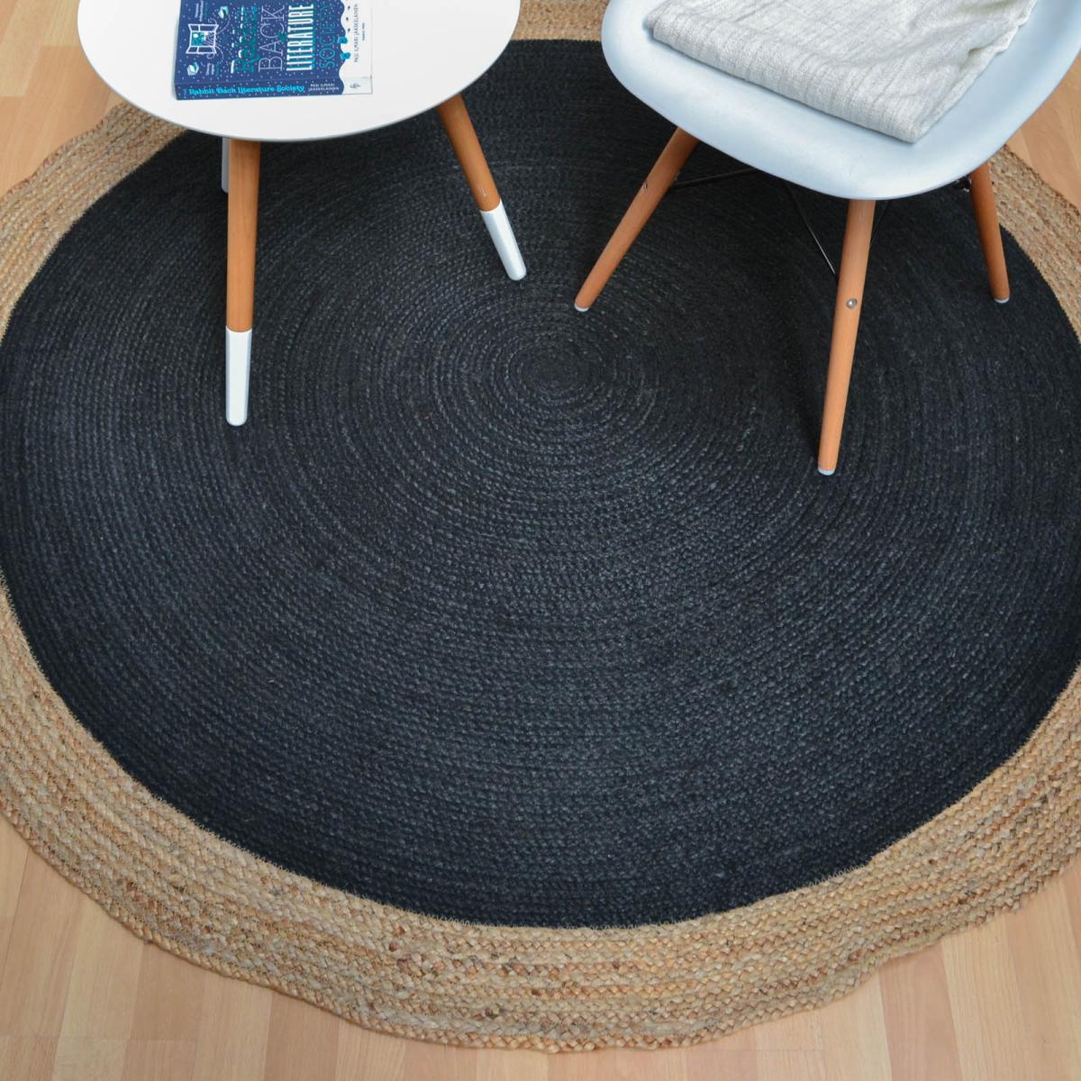 Faro Circular Jute Rugs in Charcoal – image 2