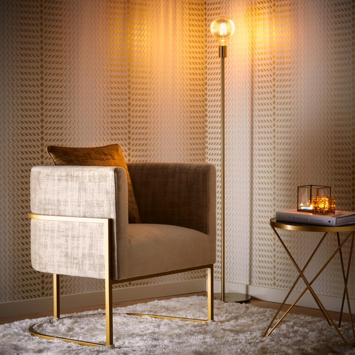 Fragment Wallpaper W0150 04 by Clarke and Clarke in Natural Gold Roll – image 2