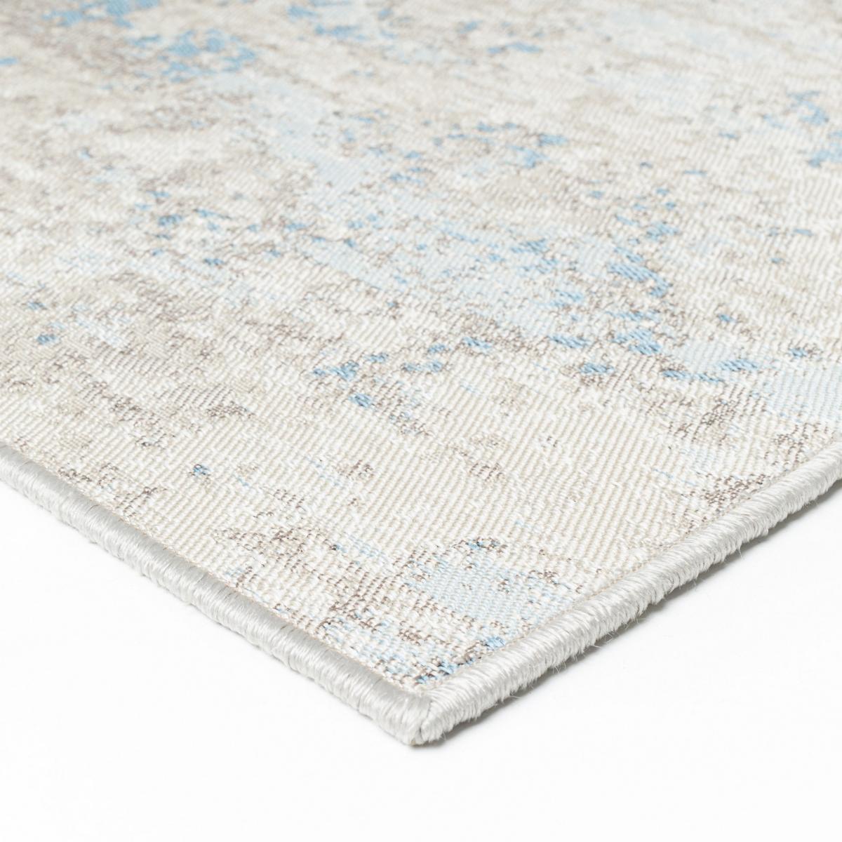 Luminous Abstract Flatweave Indoor Outdoor Rug 508 001 AB500 in Cream Blue 200x300cm – image 5