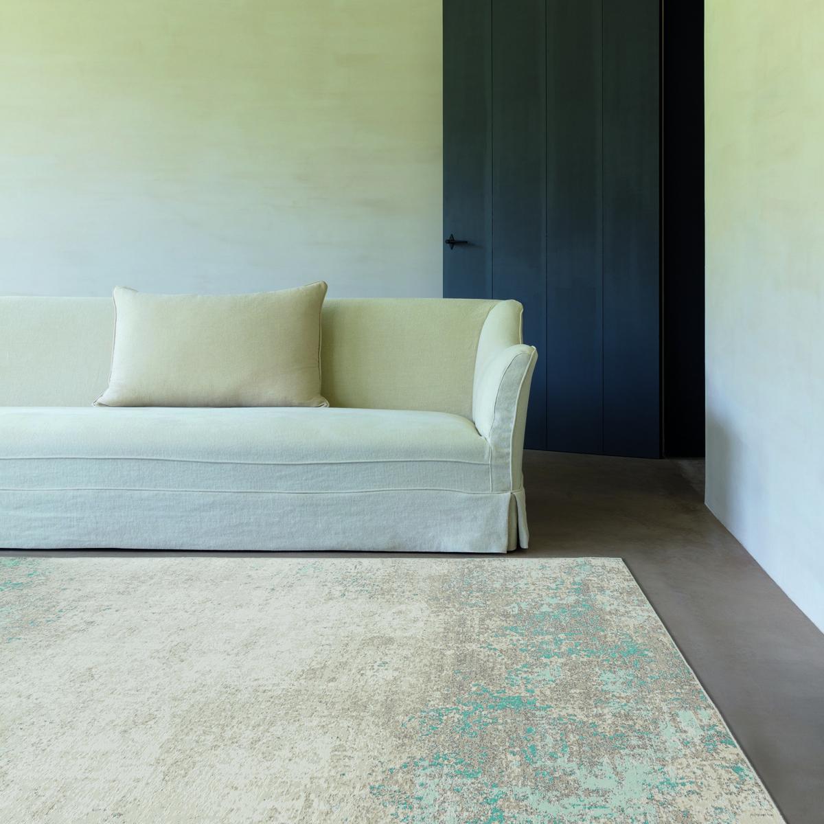 Luminous Abstract Flatweave Indoor Outdoor Rug 508 001 AB500 in Cream Blue 200x300cm – image 1