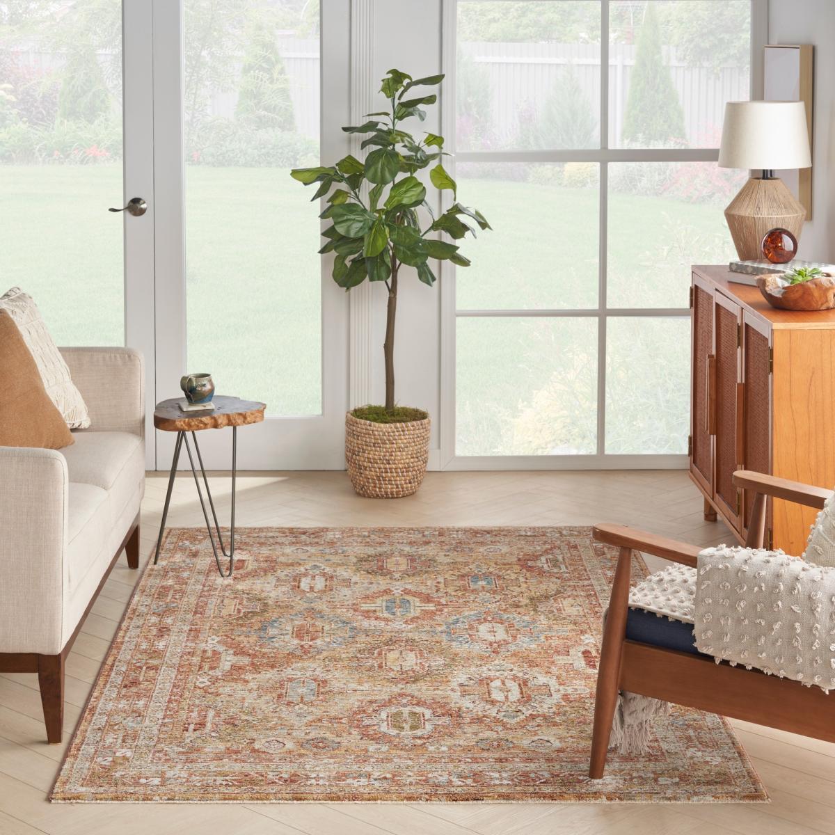 Sahar SHR01 Traditional Persian Rugs by Nourison in Rust Orange282x383cm – image 3