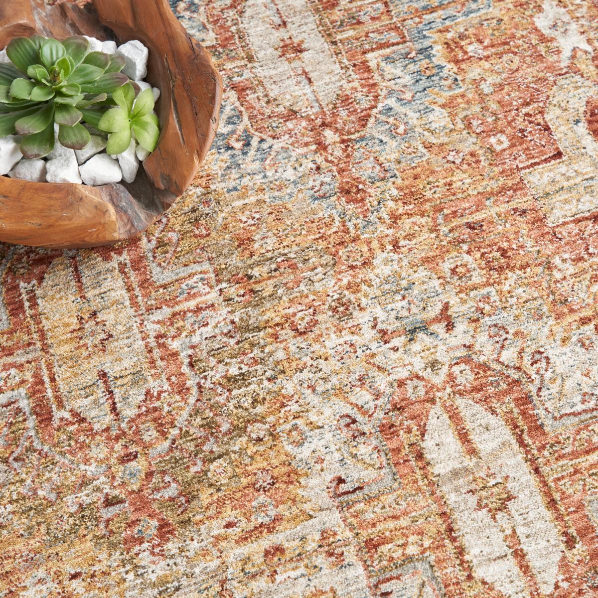 Sahar SHR01 Traditional Persian Rugs by Nourison in Rust Orange282x383cm – image 4