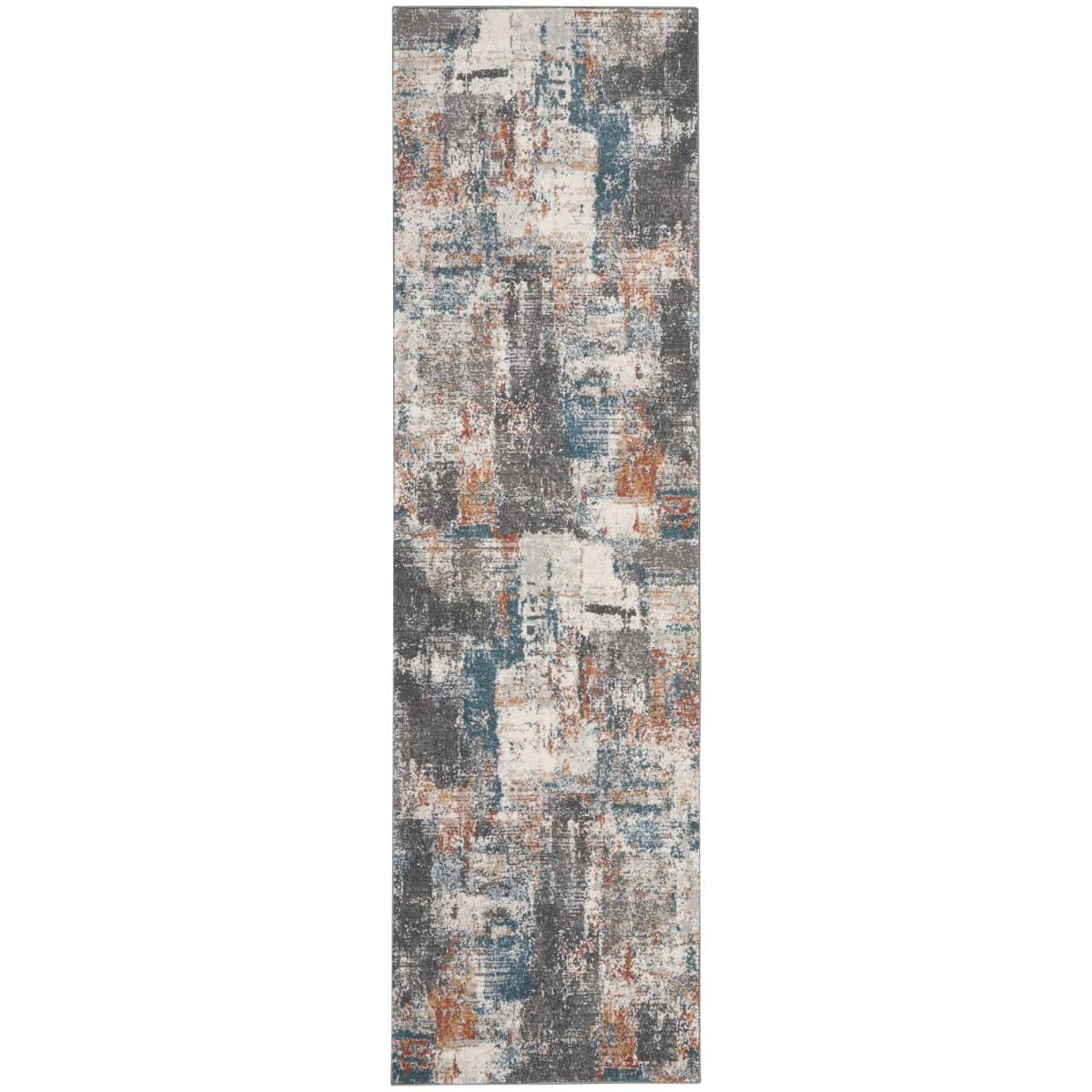 Tangra TNR06 Runner Rug by Nourison in Grey Multicolour67x232cm – image 5