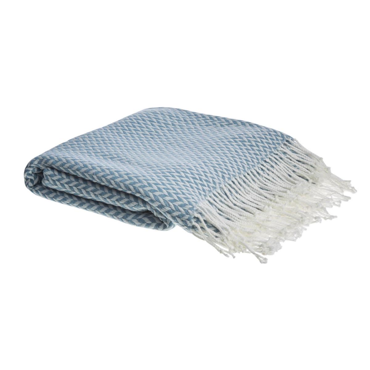 Arya Woven Throw by Laura Ashley in Dark Seaspray Blue140x180cm – image 3
