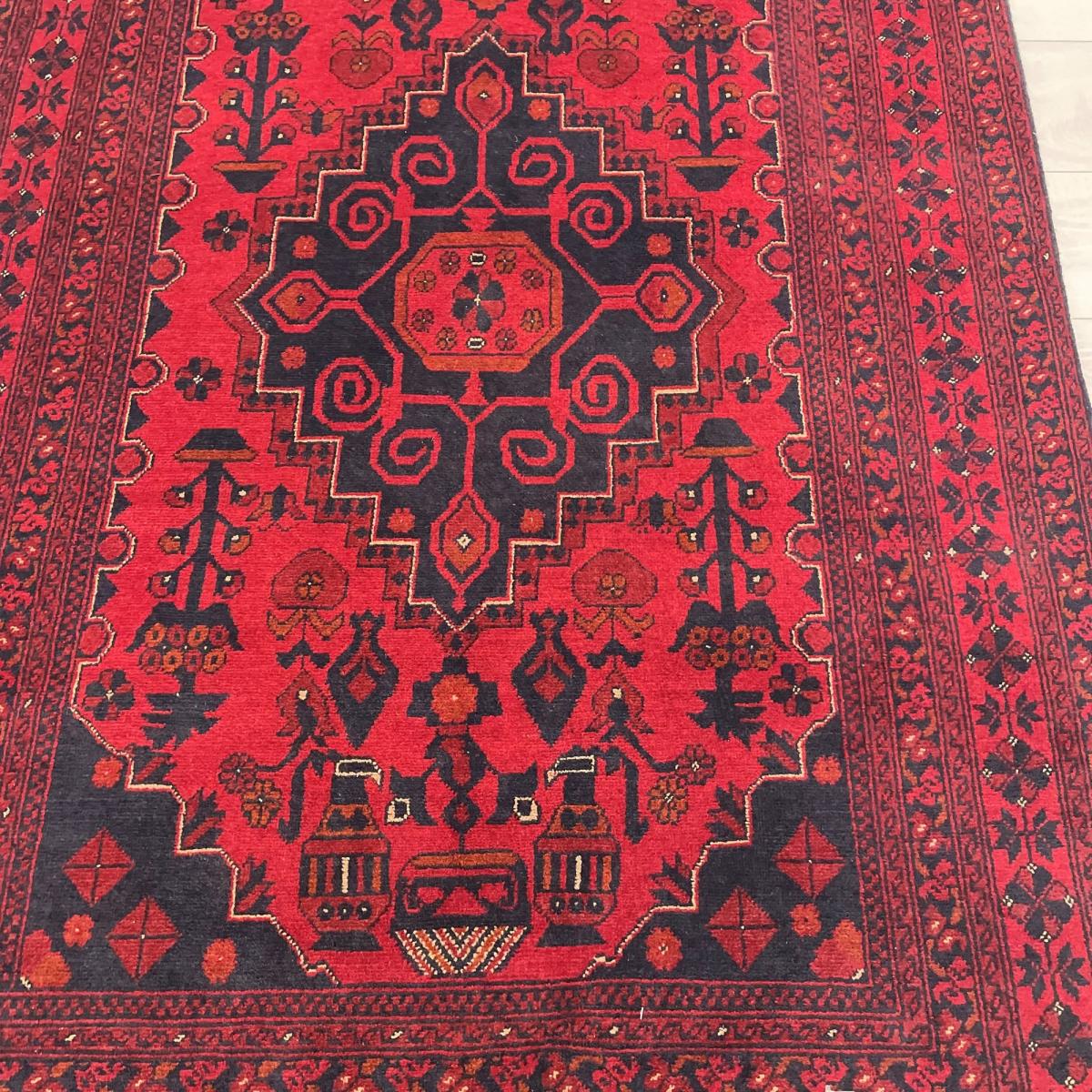 Khal Mohammadi Traditional Wool Rug 43249 in Red – image 2