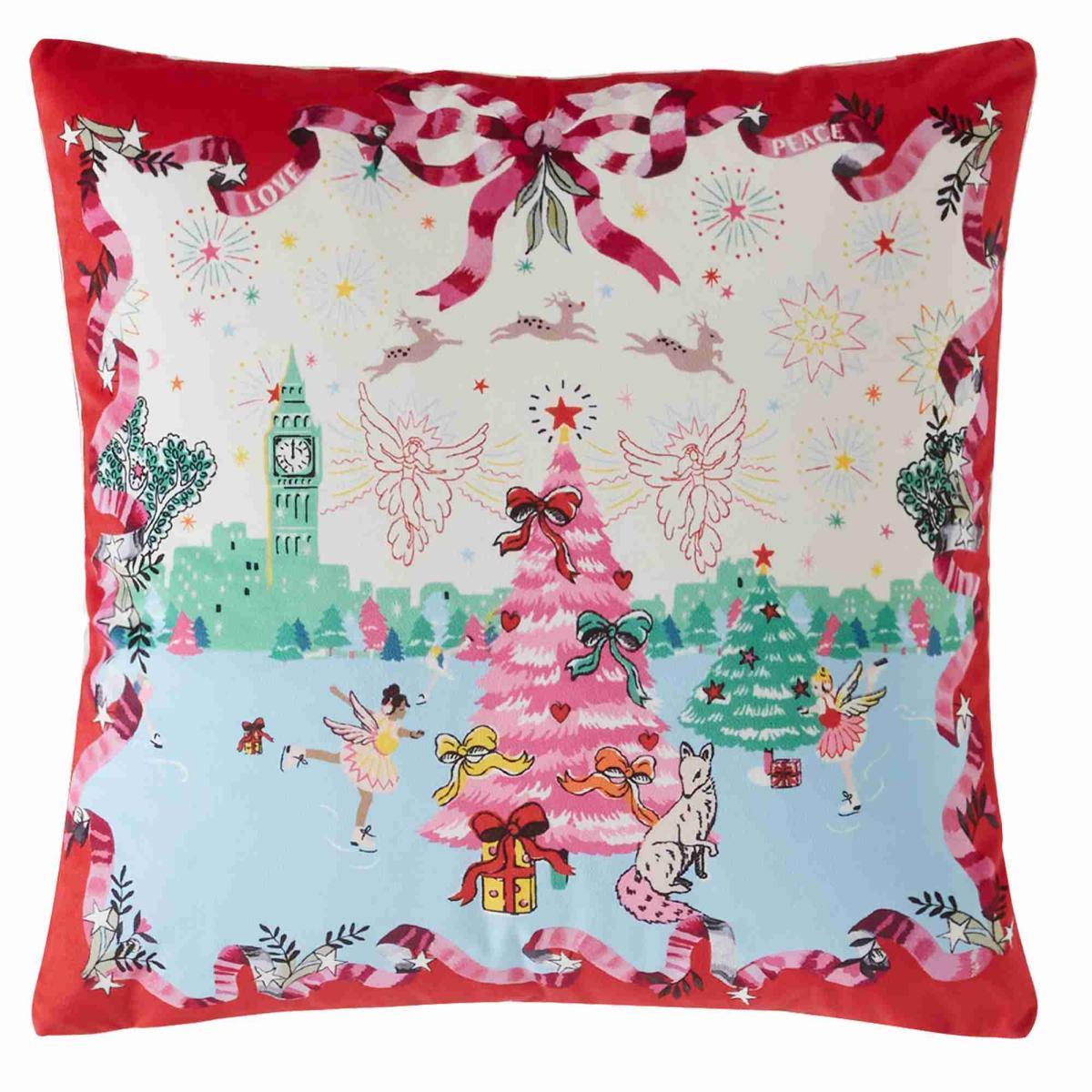 A Christmas Sky Cotton Cushion by Cath Kidston in Multi45x45cm – image 3