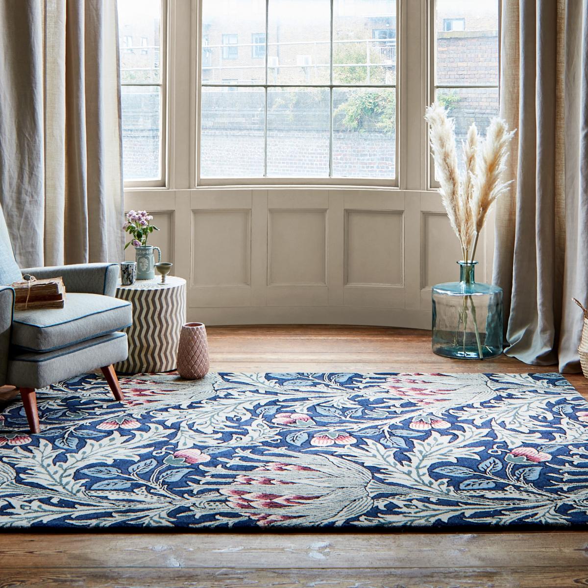 Artichoke Floral Rugs 127108 in Mineral By William Morris – image 2