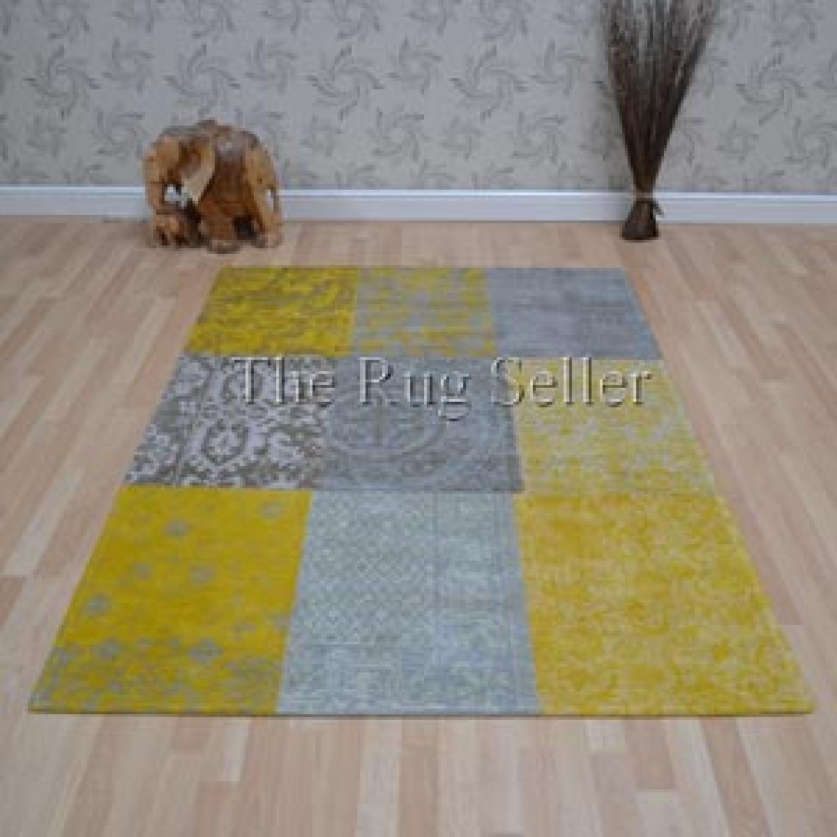 Louis De Poortere Rugs Vintage Patchwork Multi 8084 Yellow 80x150cm – image 5