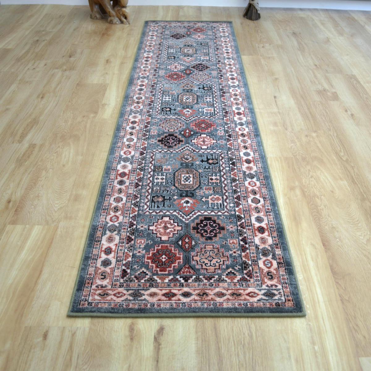Royal Kashqai Traditional Wool Runner Rugs 4306 100 Green 67x275cm – image 2